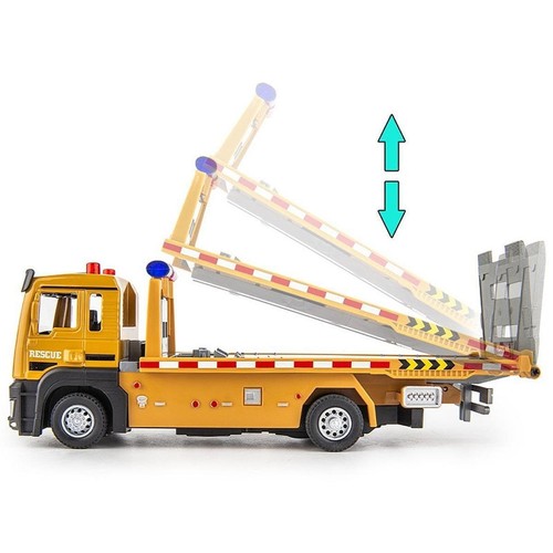 Tow truck toy flatbed trailer - tow,